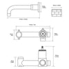 Brass Bathroom Wall Mounted Swivel Spout Sink Faucet Concealed Basin Mixer Taps