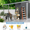 2in1 Sheds Galvanised Steel Shed Garden Storage Ventilation Log Tools Cabinet