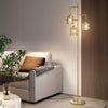 160cm Tall 3-Head Floor Lamp Light Standing Metal Crystal Shade Home Office Lamp