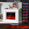 Electric Fireplace Flame Effect Heater, Timer&12 Color LED Light Remote Control