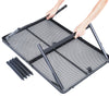 Mesh Folding Camping Gardn Party Table Picnic BBQ Party with 2 Adjustable Height