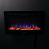 2025 TRUFLAME™ 36 INCH WIDE LED FLAMES BLACK GLASS WALL MOUNTED ELECTRIC FIRE