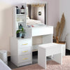 Dressing Table With Drawers Mirror Stool Set Makeup Desk Vanity Table Bedroom