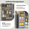 COSTWAY 41” Tall Pantry Cabinet Kitchen Storage Cabinet with Doors-Grey