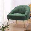 Upholstered Scallop Back Accent Chair Shovel Seat Cocktail Tub Cuddle Armchair