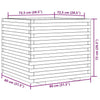 Garden Planter White 80x80x72 Solid Wood Pine J8W9