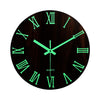 12" Luminous Wall Clock Silent Wooden Design Night Light for Living Room Bedroom