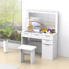 Dressing Table With LED Lights Dimmable Mirror Vanity Makeup Table 4 Drawers UK