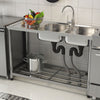 Commercial Catering Kitchen Table Sink Stainless Steel Double Bowl Drainer Unit