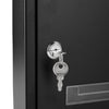 Lockable Metal Secure Mailbox Letter Post Box Wall Hanging Garden Gate Ornament