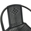 4x Outdoor Dining Chairs Garden Yard Stacking Chair Patio Leisure Armchair Black