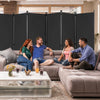 6 Panel Room Divider on Wheels Rolling Privacy Screens Portable Freestanding