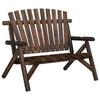GuyAna 3 Piece Garden Set Solid Wood Spruce,Corner Sofa Glass Coffee E3H8