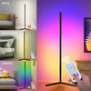 Tall Slim Music Sync RGB LED Corner Floor Lamp Neon Lights Bar Party Wall Light