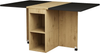 Dining Table Set Folding Retractable Space Saving Chairs Kitchen White Oak Black