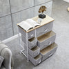 Fabric Cabinets Storage Unit Metal Frame Chest of Drawer Organiser Bedside Table