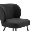Dusk Mabel Set of 2 Dining Chairs Linen Look in Black RRP £