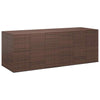 Garden Cushion Box PE Rattan 291x100.5x104 cm Brown m