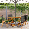 Reclining Garden Chairs 4 pcs Black Poly Rattan and Solid Wood D3D5