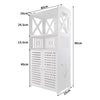 Bathroom Cabinet 1/2 Door Cupboard Unit Storage Free Standing White Furniture