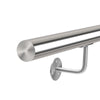1M-4M Brushed Stainless Steel Banister Stair Handrail Pre-Assembled Round Rail
