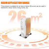 7 Fin Oil Filled Radiator Electric Portable Heater 3 Heat Thermostat Column UK