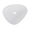 White Triangular Countertop Basin 505mm - Lotus LOTGW505X407