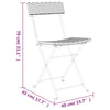 Lechnical Folding Bistro Chairs 6 pcs Grey Poly Rattan and Steel,Folding A8M8