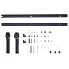 5FT Sliding Wood Barn Door Track System Kit Hardware Set Stainless Steel 2024