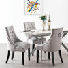 Velvet Dining Chair with Door Knocker Ring Windsor Dressing Room Chair 1/2/4/6