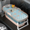 L-XL Folding Bathtub Adult Kids Portable Bath Tub with Cover Spa Sauna Relaxing