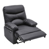 LEATHER/VELVET MANUAL ADJUSTABLE RECLINER ARMCHAIR LOUNGE CHAIR RECLINING GAMING