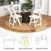 4 Pack Folding Chairs Dining Chair Set w/ Padded Seat & Back-White