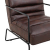 Brown Single PU Leather Sofa Chair Upholstered Lounge Leisure Accent Armchair UK