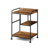 3-Tier Mobile Printer Stand with Storage Shelf Rolling Printer Cart Home Office