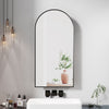 Arched Bathroom Mirror Cabinet Metal Framed Premium Black Wall Mounted Storage