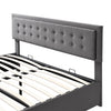 OTTOMAN STORAGE GAS LIFT BED 6FT 180X200 UPHOLSTERED BED FRAME WITH DRAWER GREY