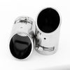 2x Universal Car Steel Chrome Exhaust Rear Tail Dual Muffler Tip Pipe End Trim