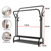 Heavy Duty Double Clothes Rail Rack Garment Hanging Display Stand Shoes Shelves