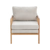 Modern 1 Seater Single Armchair Couch Sofa Wooden Fabric w/ Cushion Lounger Seat