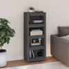 GuyAna Book Cabinet Grey 50x35x125.5 Solid Wood Pine,wooden bookcase free M3E4