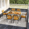 Acacia Wood Dining Table for 6 People-Natural