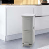 Kitchen Rubbish Waste Bin Recycling Dual Multi Compartment Pedal Dustbins Wheels