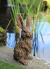 Garden Ornament Rabbit Hare Sculpture indoor outdoor Wood Effect 38cm