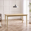Salcombe Oak and Cream Large Wooden Dining Table