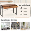 Computer Desk Wooden PC Laptop Table Writing Workstation w/Drawers-Coffee