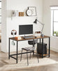Computer Desk Study Table with 2/4 Tier Bookshelf and Power Outlet Laptop Table