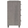 Sideboard Grey 113x40x80 Solid Wood Pine V4S9