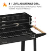 Barbecue Grill Rectangular BBQ Steel Charcoal Outdoor Patio Garden Wheels