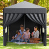 2X2M Pop-up Gazebo Heavy Duty Marketstall Garden Canopy Tent with 4 Side Outdoor